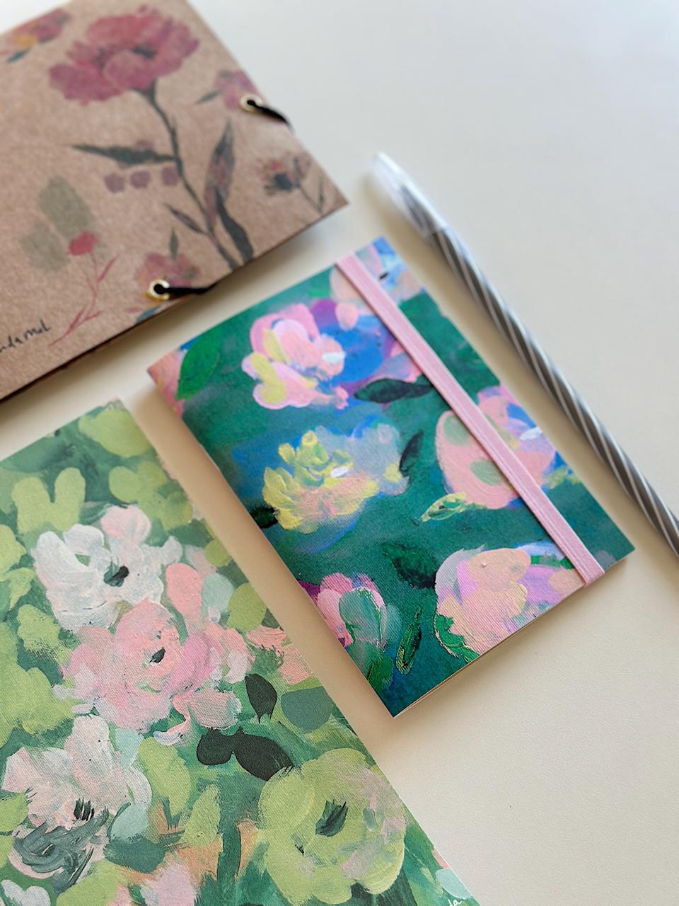 Caderninho Giverny / sem pauta em papel pólen