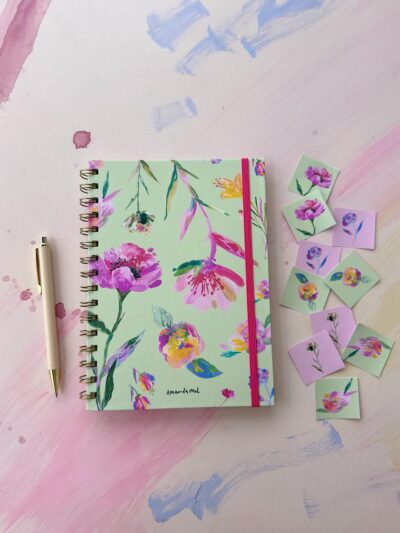 Caderno A5 Flores / 65 folhas pautadas