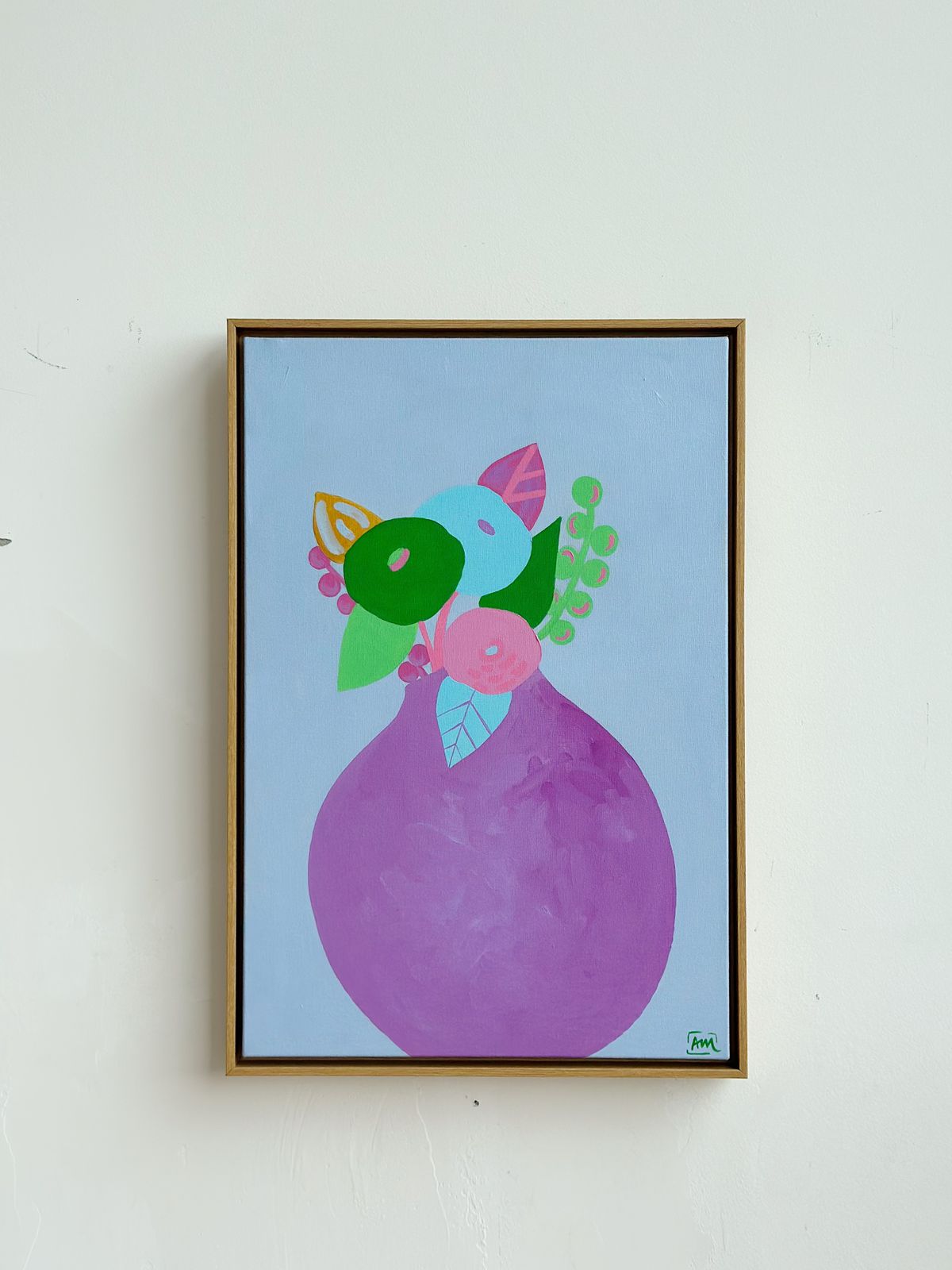 Óleo sobre canvas Vaso de Flores IV - 57 x 39,5 cm