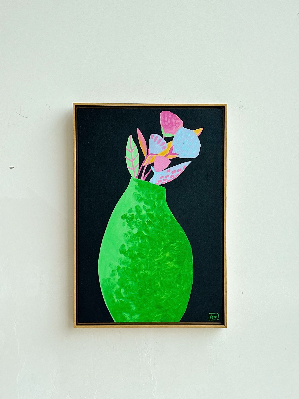 Óleo sobre canvas Vaso de Flores III - 57 x 39,5 cm