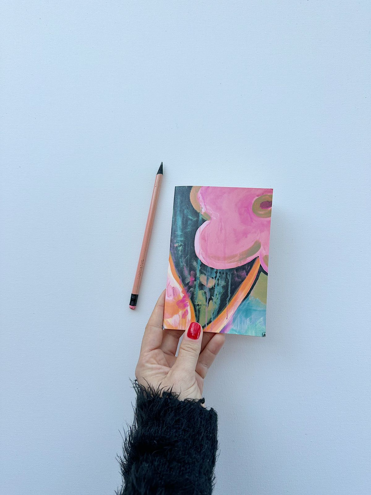 Caderninho de bolso La Fleur Rose / papel pólen