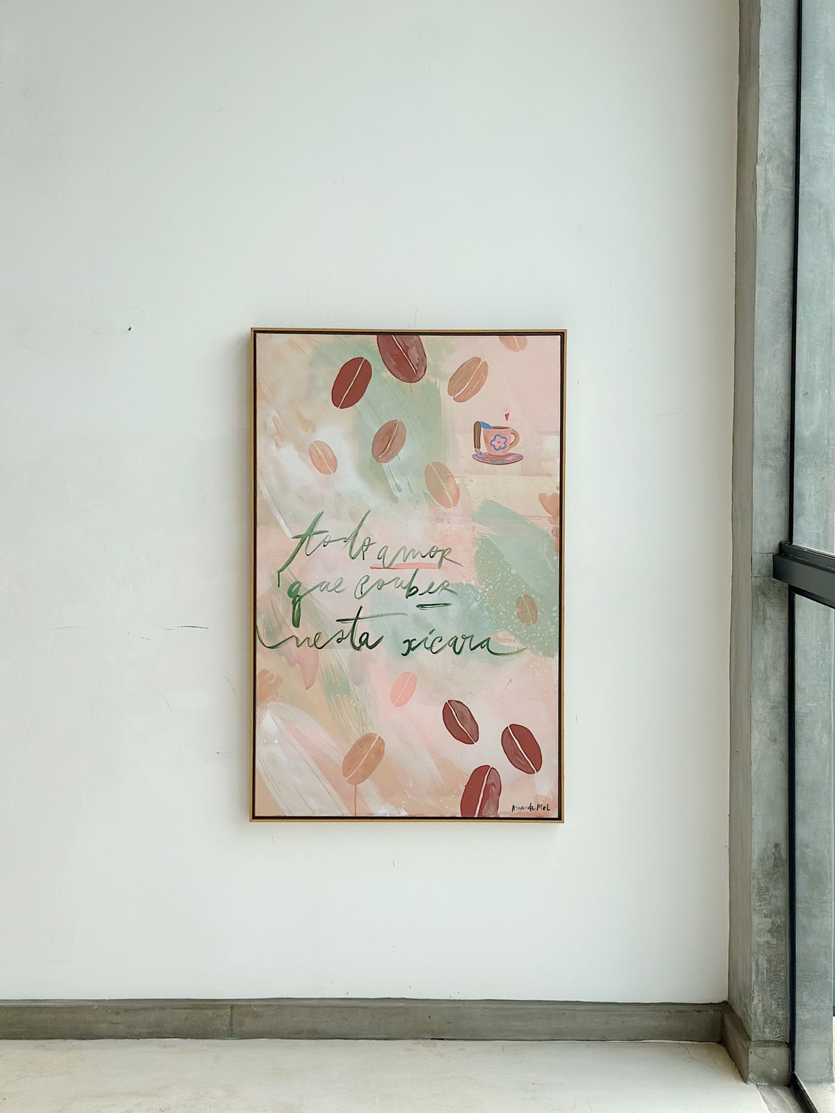 Quadro Todo amor que couber nessa xícara | 115 x 73 cm