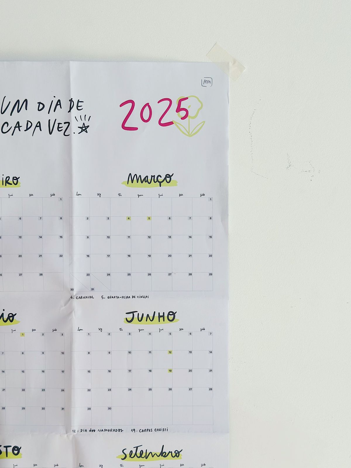 Planner Anual de Parede | 2025 - calendário & pôster - Imagem 2
